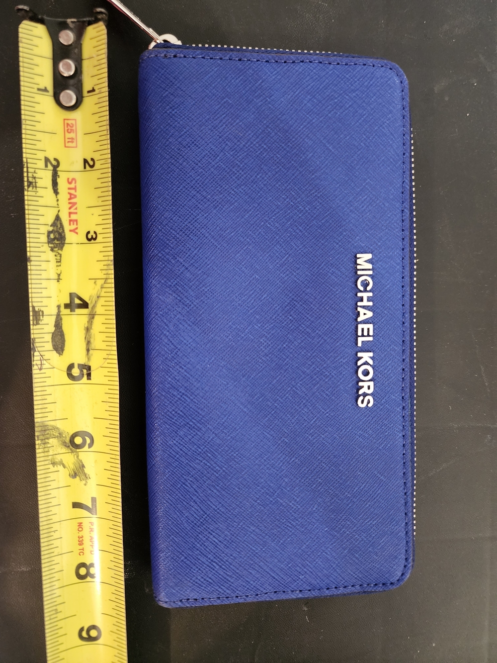 Michael Kors Cobalt Blue Zip-Around Wallet